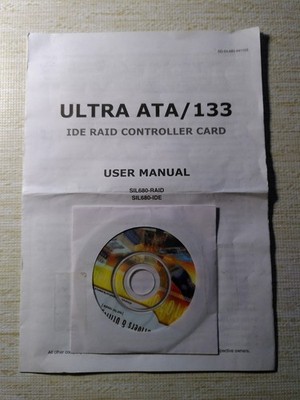 Silicon Image SIL0680 Ultra ATA133 P-ATA IDE PCI RAID Controller , Manual, Kabel