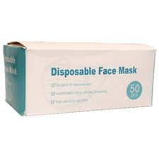 3-Ply Disposable Face Mask 50 Pcs Medical Surgical Dental Earloop