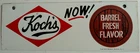 Vintage Koch Brewery Beer Dunkirk NY  "Barrel Aged Flavor" 14 Inch Metal Sign