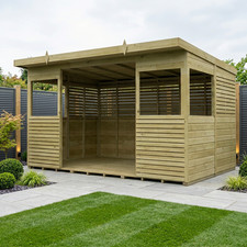 12 x 8 BBQ/Outdoor Kitchen Shelter - UK Manufactured Garden Building