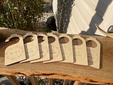 7 Pc Wood Baby Closet Hanging Tags Paintable -Vine Unisex NB 18/24mo 7 L 3 W