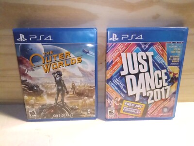 Set Of (2) PS 4 Games : The Outer Worlds & Just Dance 2017