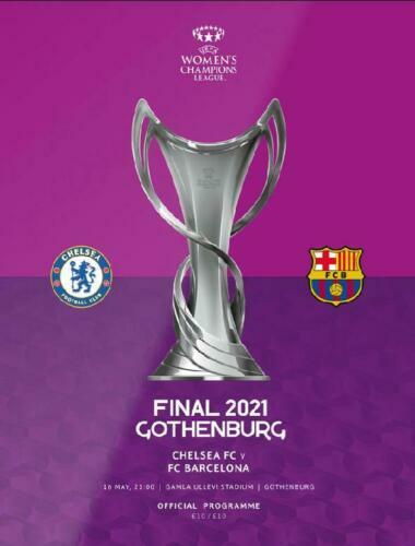 2021 CHELSEA v BARCELONA - WOMENS CHAMPIONS LEAGUE FINAL PROGRAMME - Picture 1 of 1