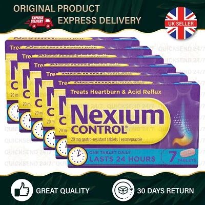 Nexium Control 20mg Gastro Resistant Heartburn Relief Acid Reflux 7 - 42 Tablets