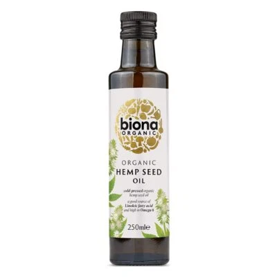 Biona Organic Hemp Seed Oil 250ml - Cold-Pressed, Omega 3, Vegan, Non-GMO