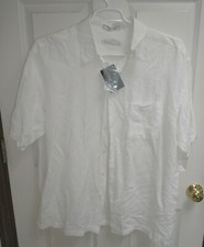 Geoffrey Beene Men's Size Large Shirt Sleeve White - With Tags