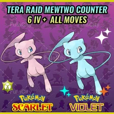 MEW ✨MEWTWO TERA ⚡RAID ✨ POKEMON SCARLET VIOLET • 6 IV • EVS • ALL MOVES