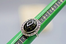 Sterling Silver 925 Black Marcasite Ring SIZE 6.5