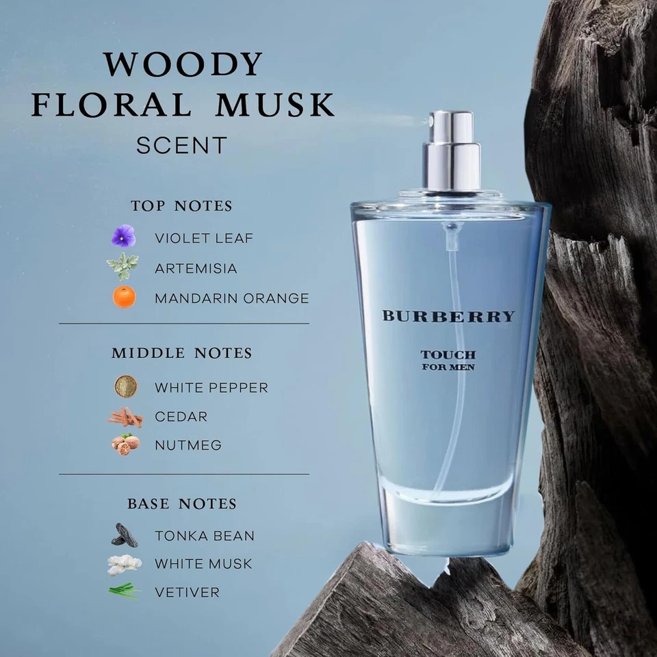 BURBERRY Touch мужчин туалетная вода (100 мл) + 2 путешествий духи * новый в коробке * мужской парфюмерный набор - Изображение 3 из 4