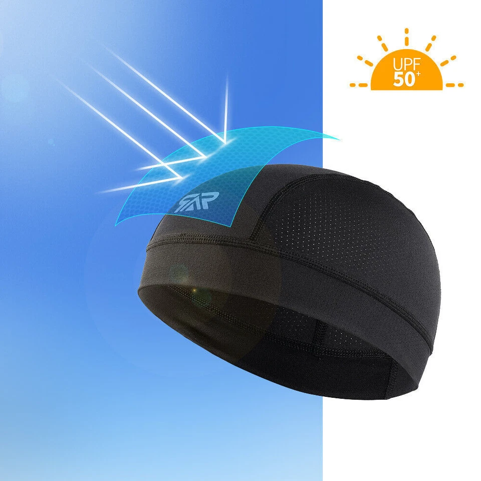 2 PACK Cooling Sports Skull Cap Helmet Liner Sweat Wicking Cycling Running Hat - Image 2 of 4