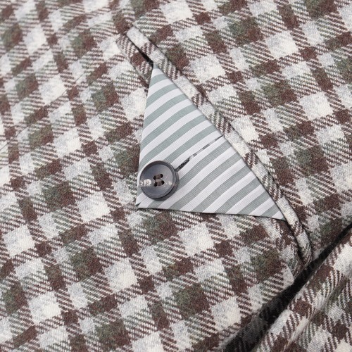 Luigi Borrelli Slim-Fit Layered Check Soft Flannel Wool Sport Coat 38R (Eu 48) - Picture 7 of 12