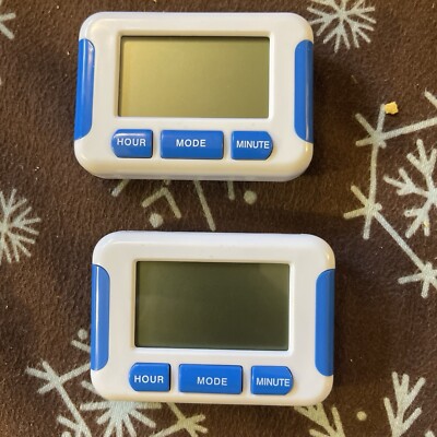 2X Digital Kitchen Timer Magnetic Cooking LCD Count Down Hour/Minute Alarm