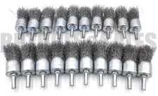 20pc 1" Wire Wheel Cup Brushes box lot Crimped FINE Metal Grinding  1/4 Shank