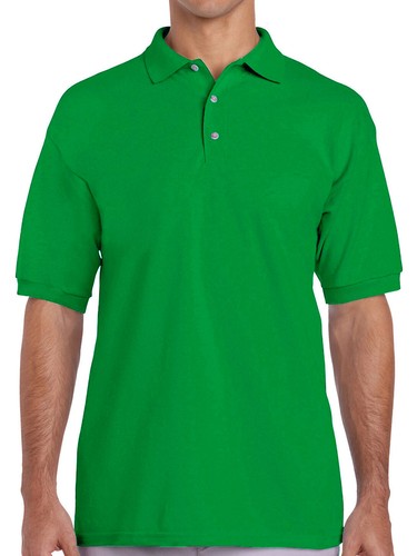 Men's Polo Shirt Pre-Shrunk Heavy Cotton Golf Sports Plain Jersey Pique T Shirt - Picture 14 of 18