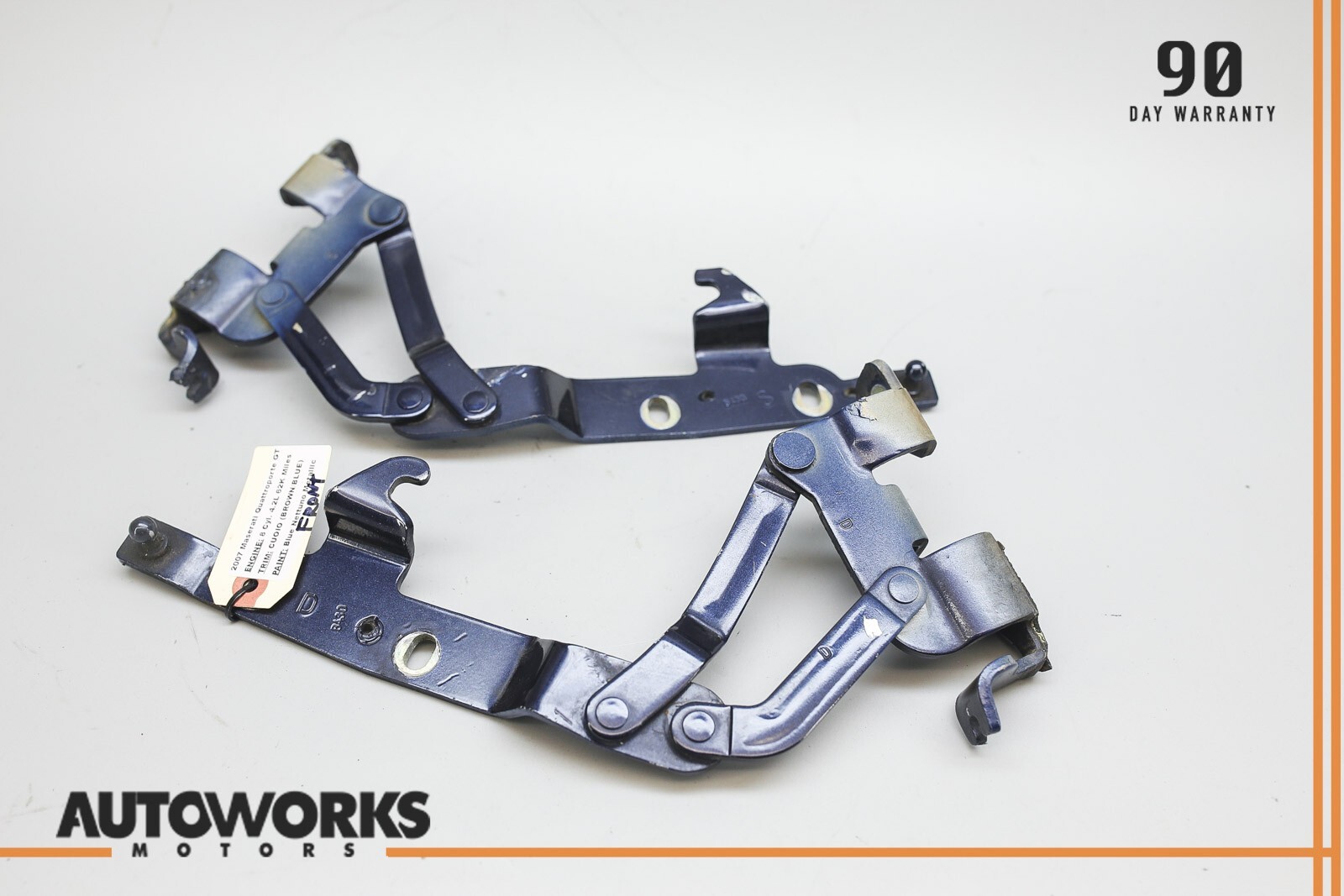03-13 Maserati Quattroporte M139 Front Right & Left Hood Hinge Set of 2 OEM