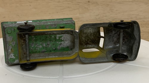RARE Tootsie Toy Dump Truck Diecast Trucks Green & Yellow 5" - Picture 8 of 11