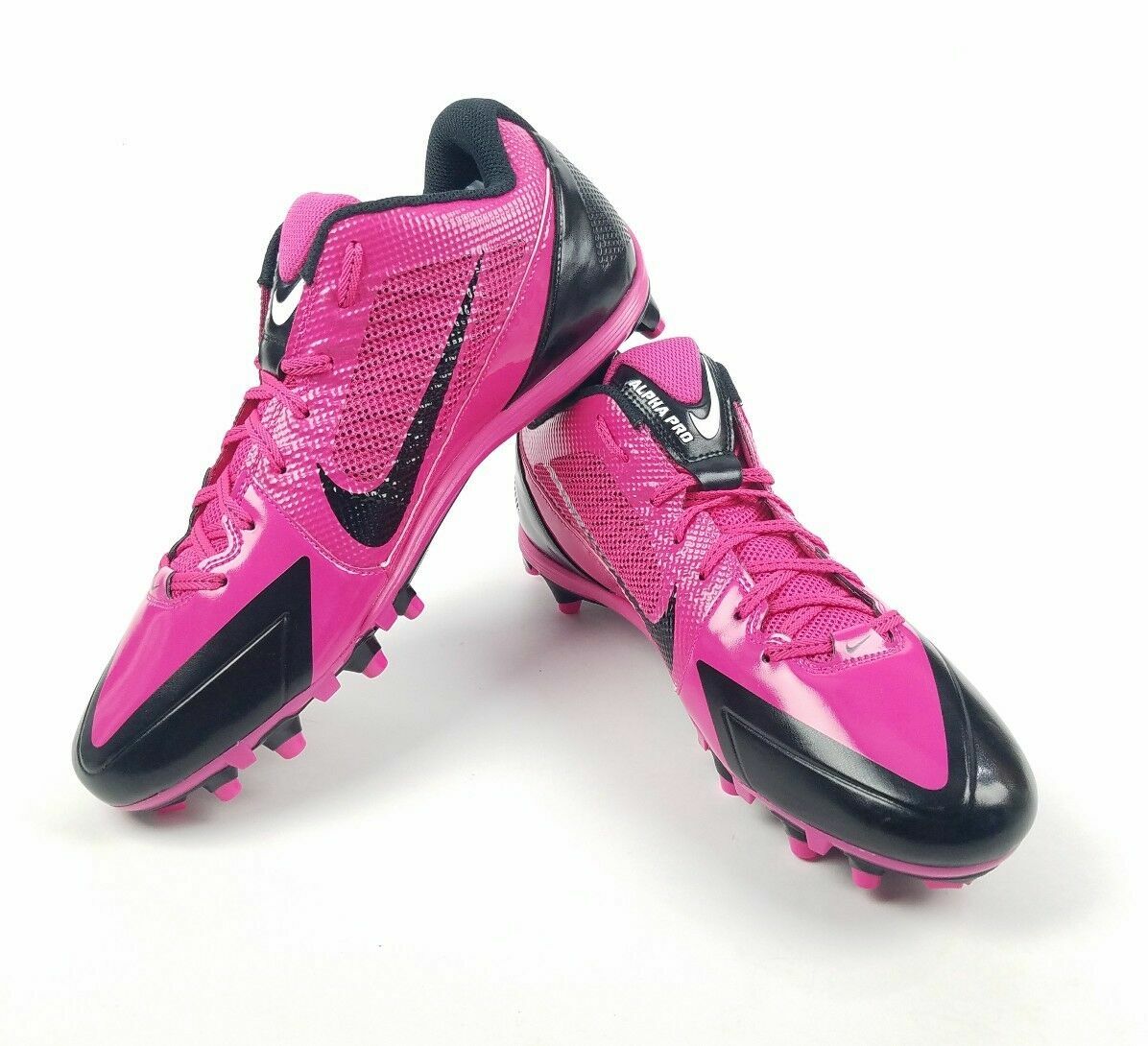 Men Nike Pink Black Alpha Pro TD Flywire Football Shoe  display picture 2