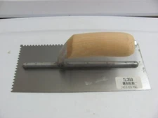 TL359 Kraft 1/4 X 3/16 Sawtooth V - Notch Trowel With Wood Handle 1/4" X 3/16"