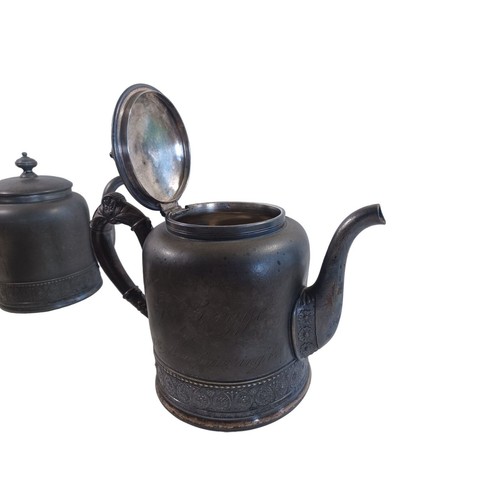 4 Stück PairPoint Vierfachteller Silber Tee Kaffeekanne Milchkännchen Zucker Set USA Vintage - Bild 8 von 13