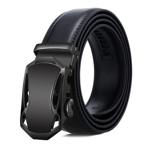 Mens Ratchet Belt, Leather Adjustable Slide Belt For Men Dress Casual Pant Top - Picture 7 of 7