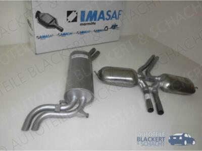 IMASAF Auspuffset Mitteltopf+Endtopf für Mercedes E-Klasse 280 S/SE W126 BJ79-83