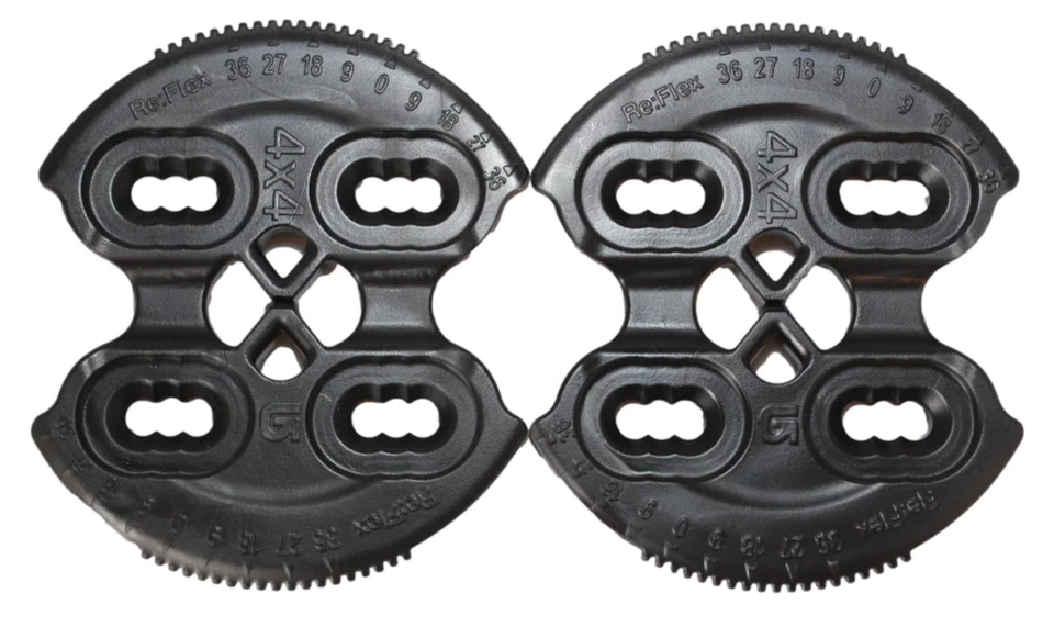 New Burton Snowboard Binding 4 Hole Re:Flex Disc's Black (Pair)