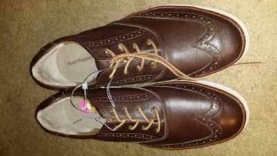 Hush Puppies Fielding Arrowood Brogue Men's Brown Leather Shoes 14 D $135