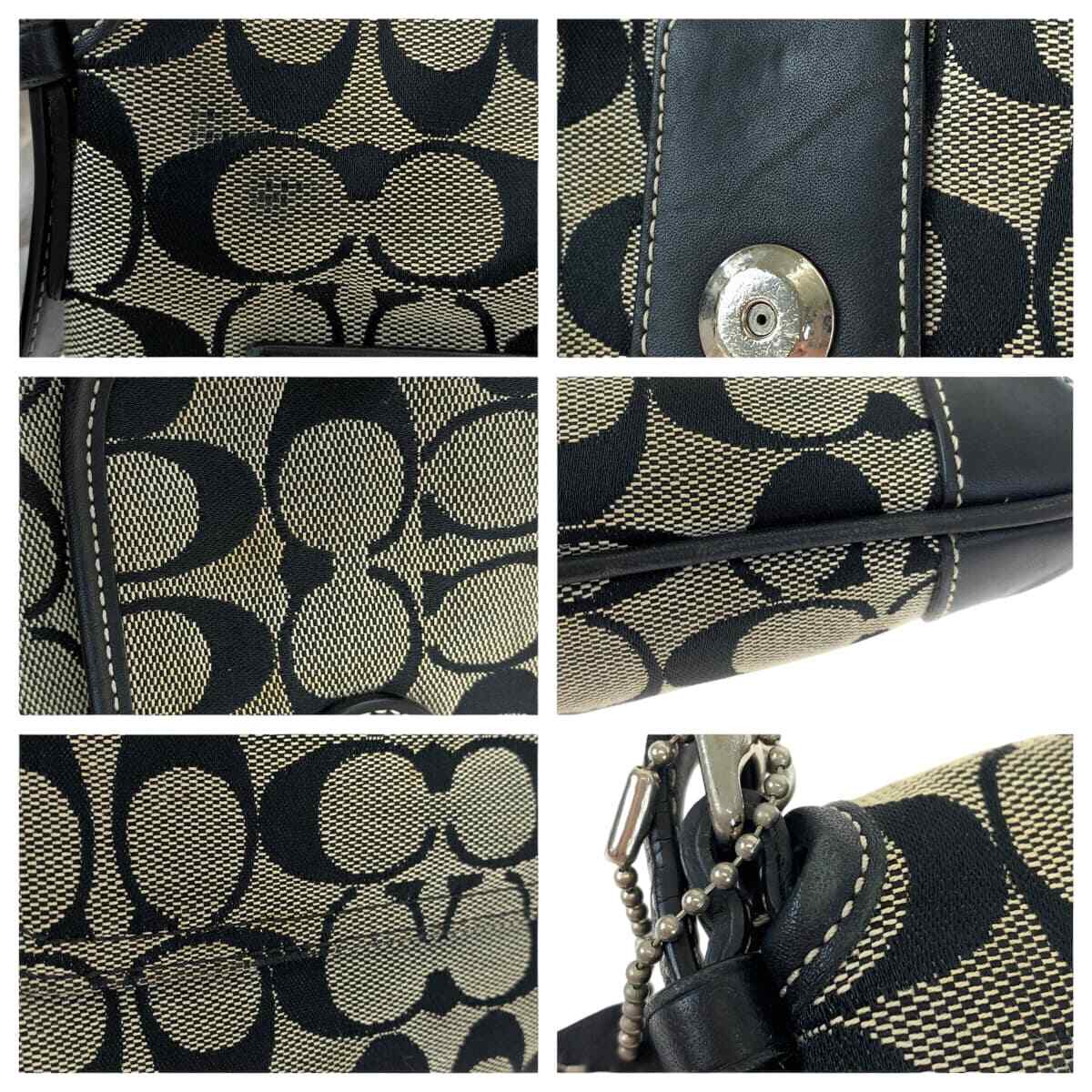 COACH Signature 6079 Shoulder Bag Pochette Crossbody Black COACH Signature 6079 Shoulder Bag Pochette Crossbody Black