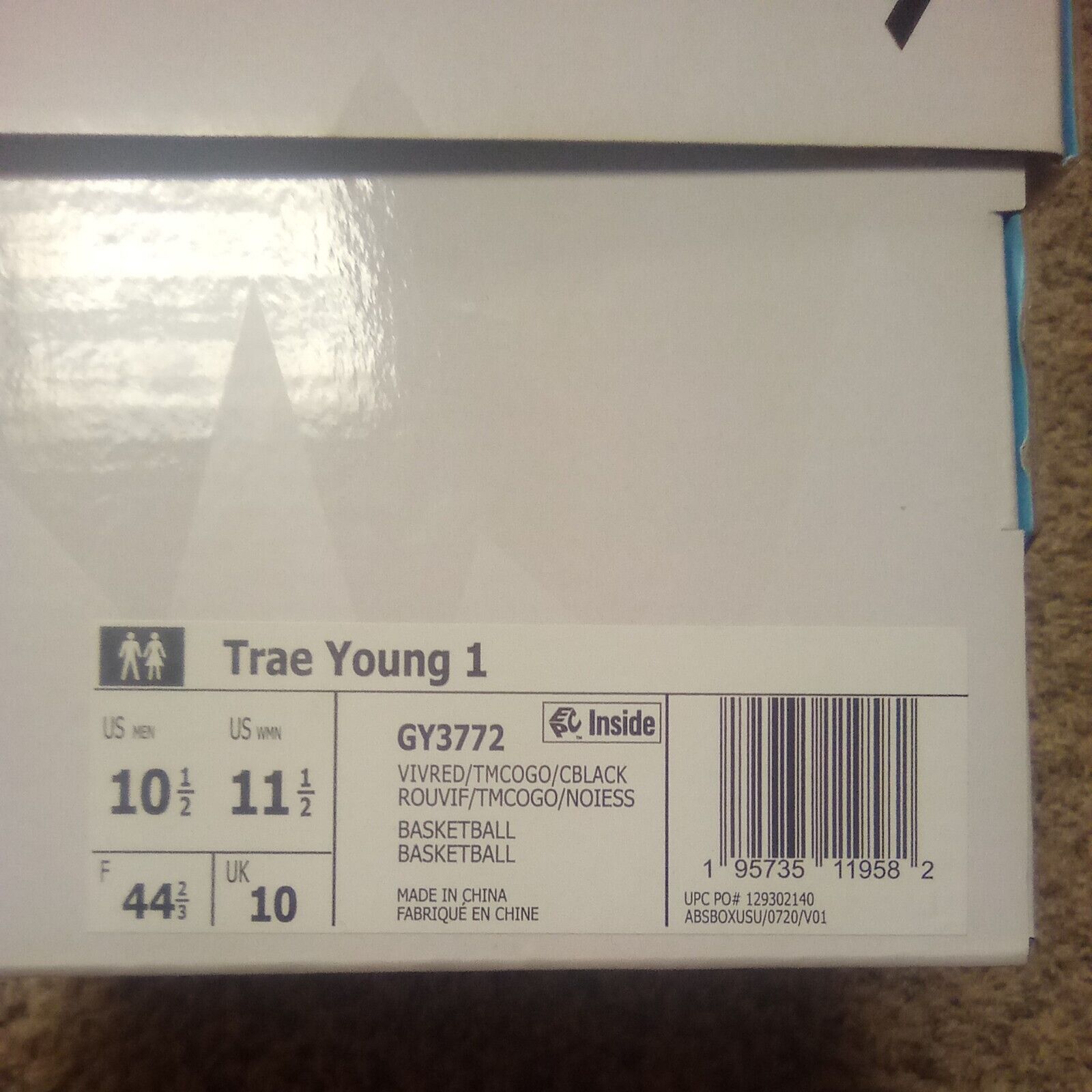 Size 10.5 - adidas Trae Young 1 Atlanta Hawks - image 9