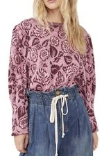 Free People Top Women's No Ordinary Smoked Pink Combo Cropped Cotton Size XL NEW