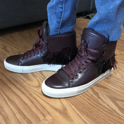 mens leather high tops