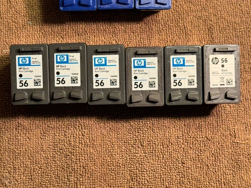 9 Empty Hewlett Packard ink cartridges for recycling or for refill 3ea 57 6ea 56 - Afbeelding 2 van 3