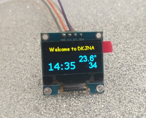 0.96 OLED 128X64 I2C White/Blue/Yellow SSD1306 Display Arduino ESP8266 ESP32 - Picture 11 of 12