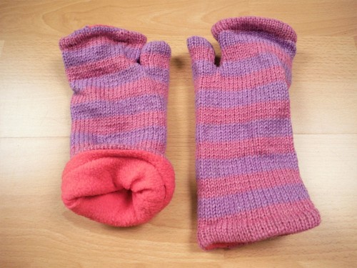 Fleece Lined Knitted Wool Wrist Warmers Unisex Boho Hippie Fingerless Gloves - Picture 111 of 141