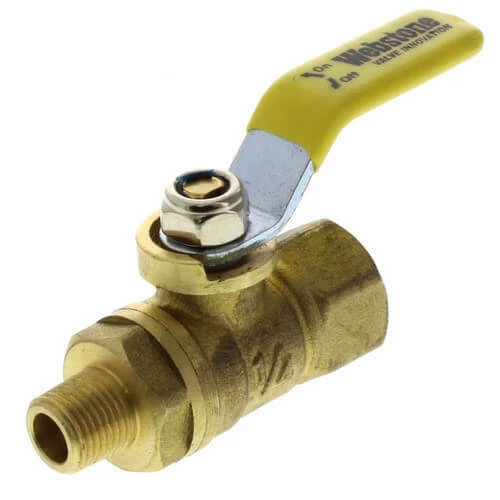 WEBSTONE 1/8" Female x Male Full Port Forged Brass Mini Ball Valve Threaded IPS 600WOG