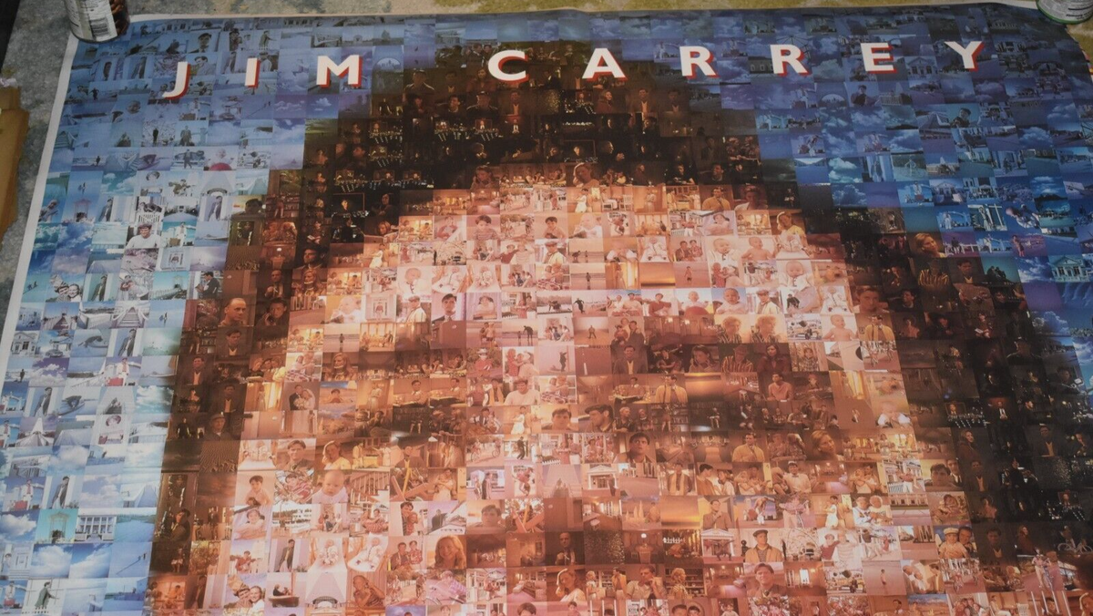 4' X 6' The Truman Show Bus Shelter Movie Poster Printers Test