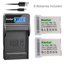 NB-13L Battery LCD USB Charger for Canon NB-13L NB13L CB-2LH, G1 X Mark III