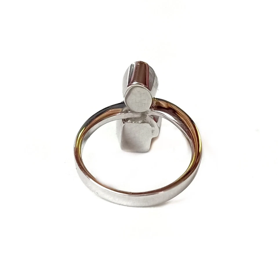 Aquamarin Edelstein 925 Sterlingsilber Polki Diamantring Geschenk Für Ehefrau - Bild 2 von 4