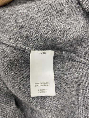 Nordstrom Men's Shop Gray 100% Cashmere 1/4 Zip Pullover Sweater Large Men - Picture 6 of 9
