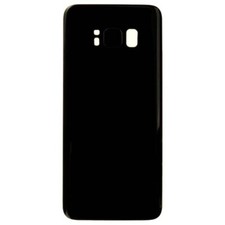 Back Glass with Camera Lens for Samsung Galaxy S8 Black Aftermarket Replacement