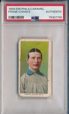 1909 E95 PHILADELPHIA CARAMEL - FRANK CHANCE - PSA A (SVSC) FRESHLY GRADED!