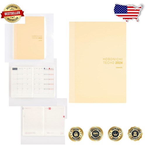 Elegant A5 Hobonichi Techo 2024 Cousin Notebook - Perfect for Daily Planning