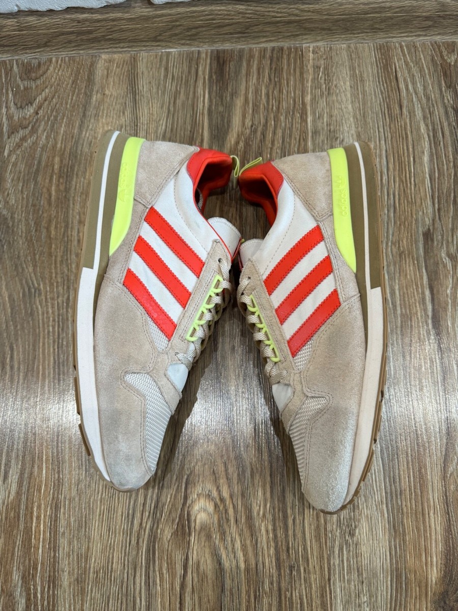 Adidas ZX 500 Jordan Beige Orange Trainers Size 44.5 FU9247 Adidas ZX 500 Jordan Beige Orange Trainers Size 44.5 FU9247