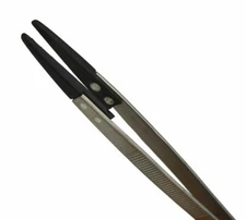 Beading Gemstone Tweezers Soft Fiber Tips Blunt-Tipped Point Non-Marring 6-1/4"