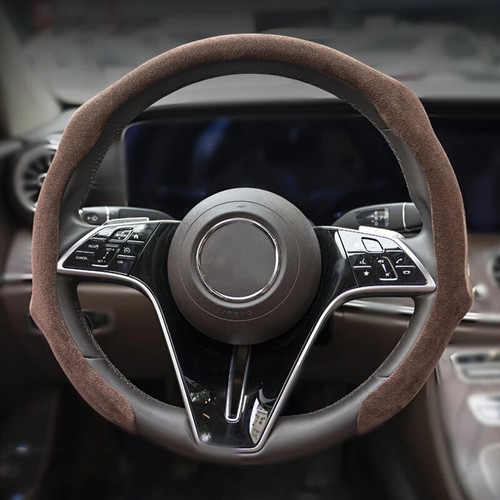 Premium Suede Steering Wheel Cover Leather Sweatproof AntiSlip For Audi Q2 Q3 Q5 - Picture 12 of 18