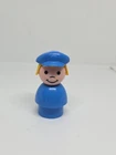 Vintage Fisher Price little people blue plastic police woman