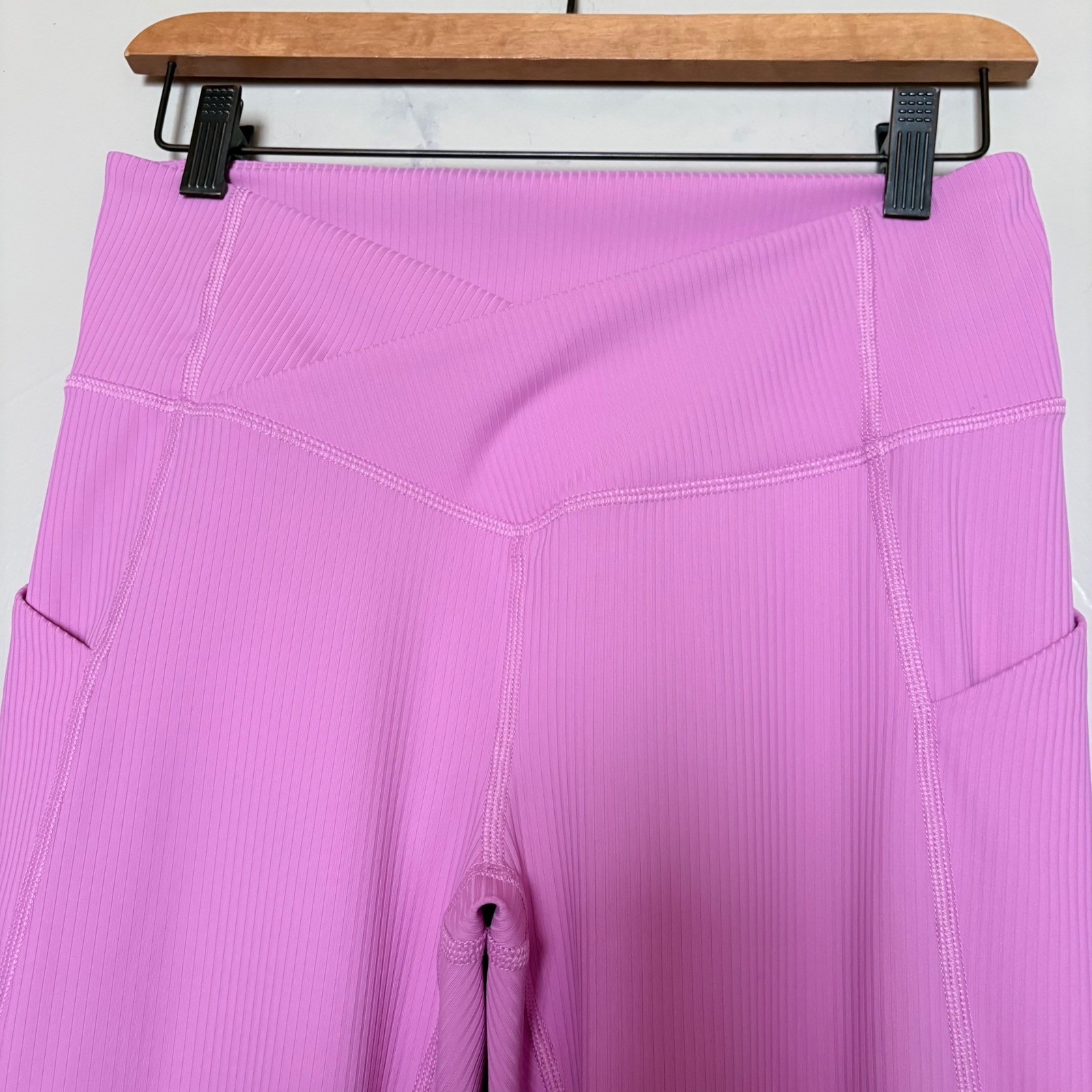 Fabletics Oasis Ribbed Crossover Flare Leggings P… - image 2