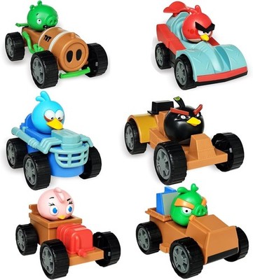 Newly Licensed Angry Birds Go Toy Collectible Kart Racer Car (Set of 6) Figures