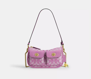 Coach x Brain Dead Twin Turnlock Waverly Bag Signature JQD Fuchsia CEO10 B4/FX