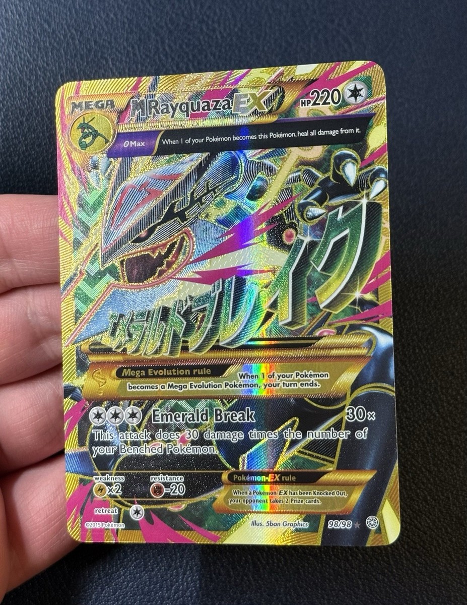 2015 Pokemon Shiny Mega Rayquaza EX Full Art 98/98 XY Ancient